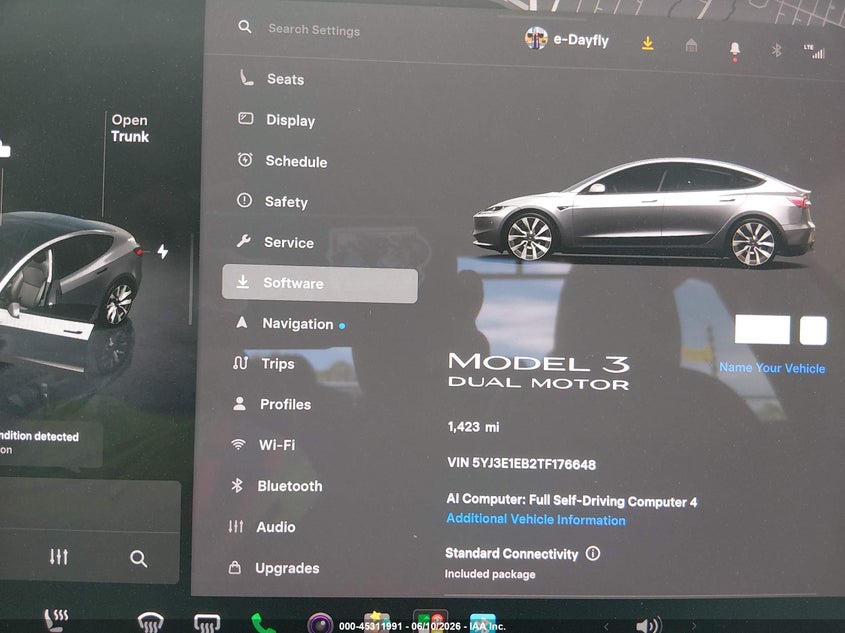 2026 Tesla Model 3 Premium All-Wheel Drive VIN: 5YJ3E1EB2TF176648 Lot: 45311991
