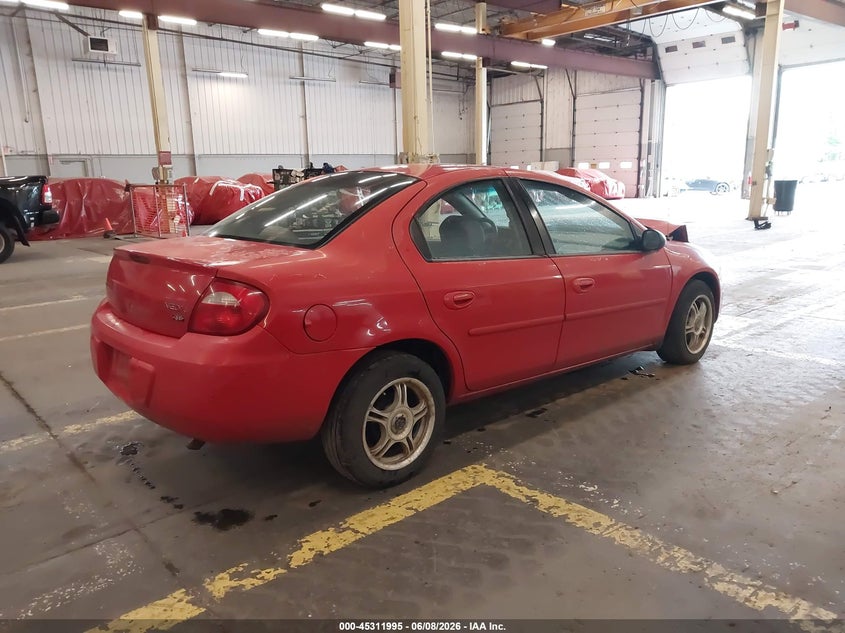 2004 DODGE NEON SEDAN 2.0L I-4 132HP