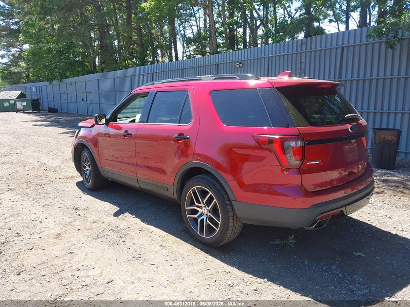 Vin: 1fm5k8gt9hgd47792, lot: 45809944, ford explorer sport 20173