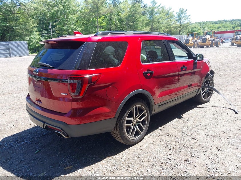 Vin: 1fm5k8gt9hgd47792, lot: 45809944, ford explorer sport 20174