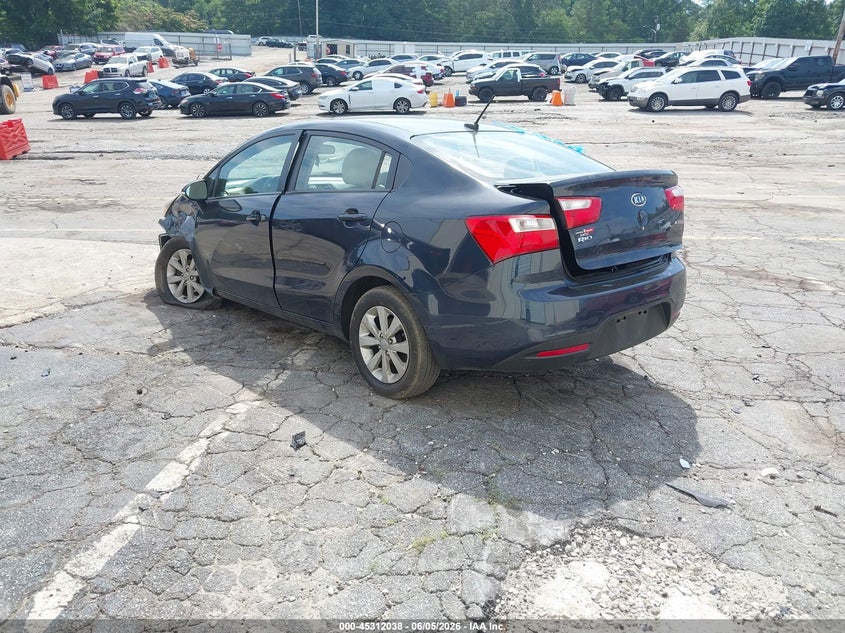 Vin: knadn4a35d6113655, lot: 45809964, kia rio ex 20133