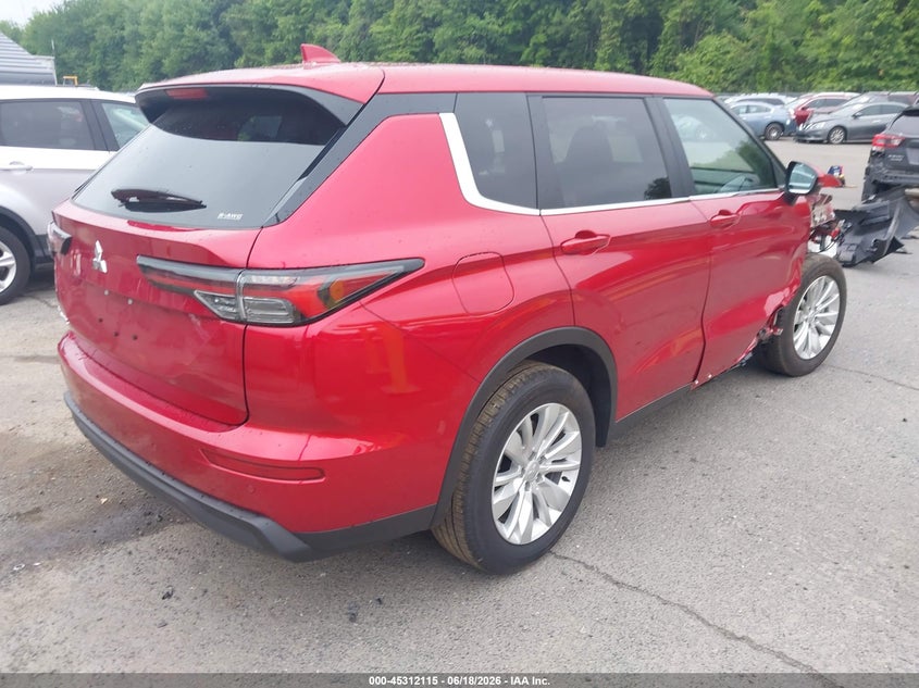 Vin: ja4j4ua8xsz056623, lot: 45810041, mitsubishi outlander es 2.5 s-awc 20254