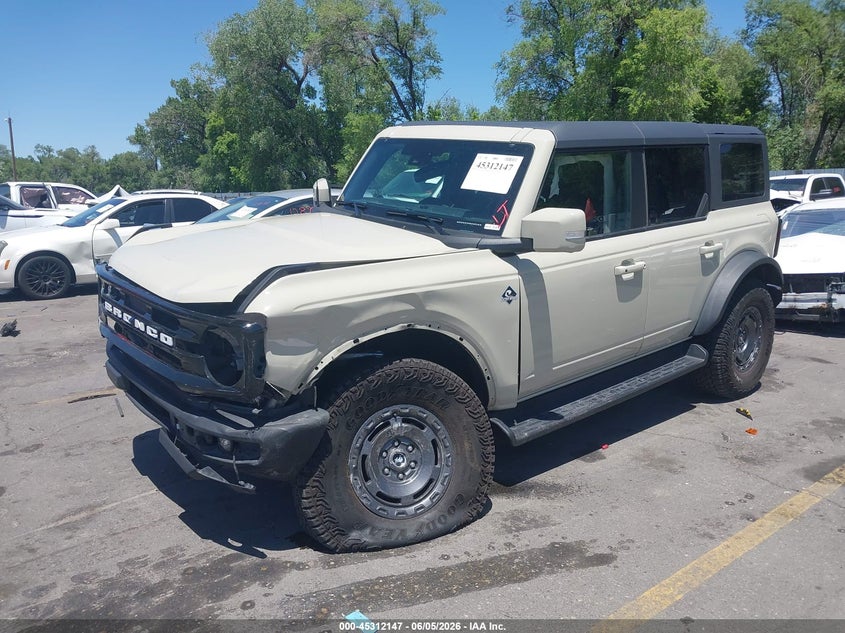 Vin: 1fmee8bp0slb00354, lot: 45810073, ford bronco outer banks 20252