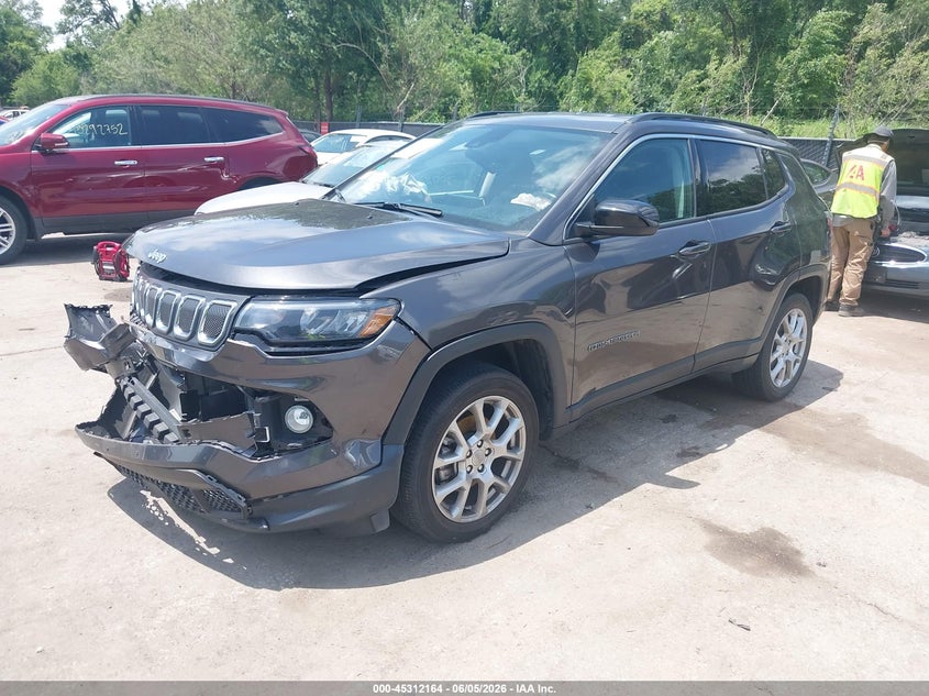 Vin: 3c4njdfb6nt204055, lot: 45810090, jeep compass latitude lux 4x4 20222