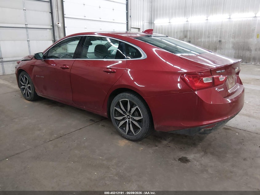 Vin: 1g1ze5st8gf227367, lot: 45810117, chevrolet malibu 1lt 20163