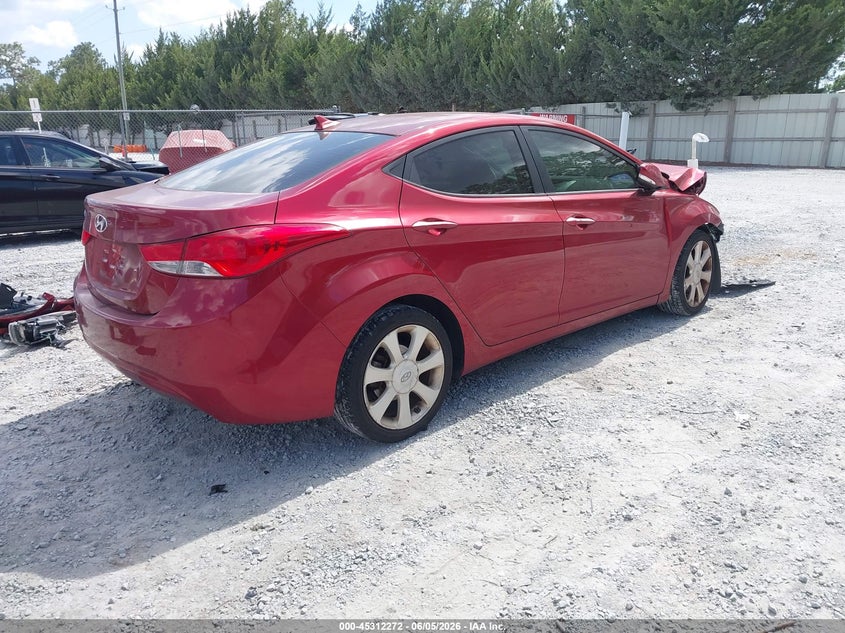 Vin: 5npdh4ae9dh315996, lot: 45810198, hyundai elantra limited 20134