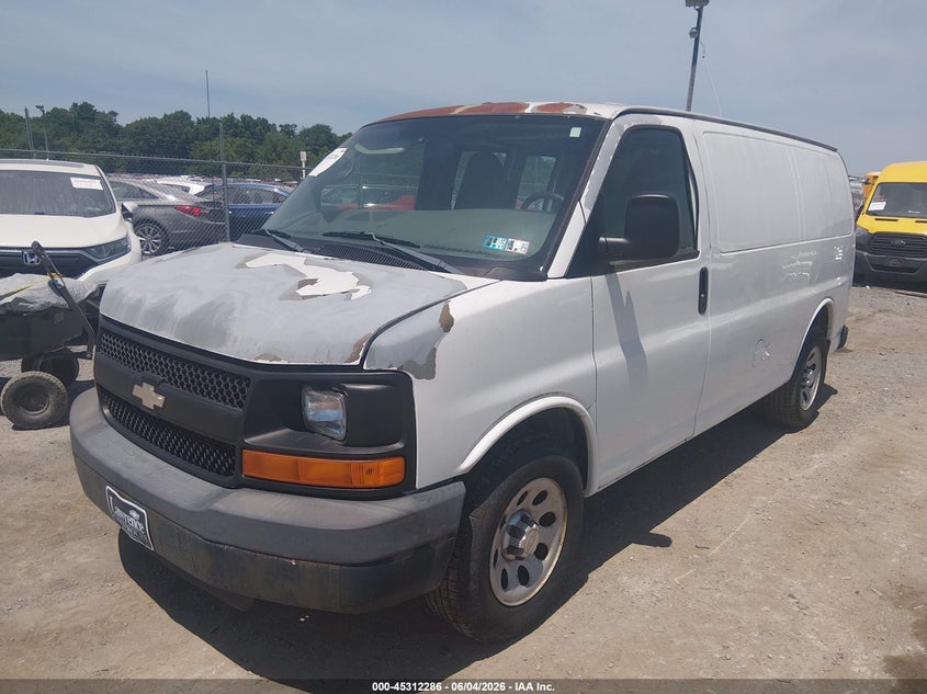 Vin: 1gcugadx5a1113318, lot: 45810212, chevrolet express 1500 work van 20102