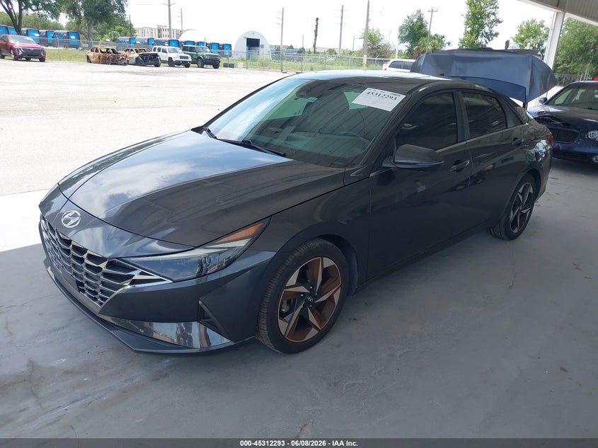 Vin: 5nplp4ag2mh037555, lot: 45810219, hyundai elantra limited 20212
