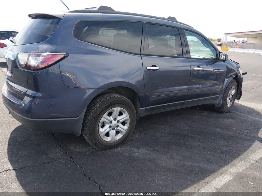 Vin: 1gnkrfed0ej139051, lot: 45810518, chevrolet traverse ls 20144