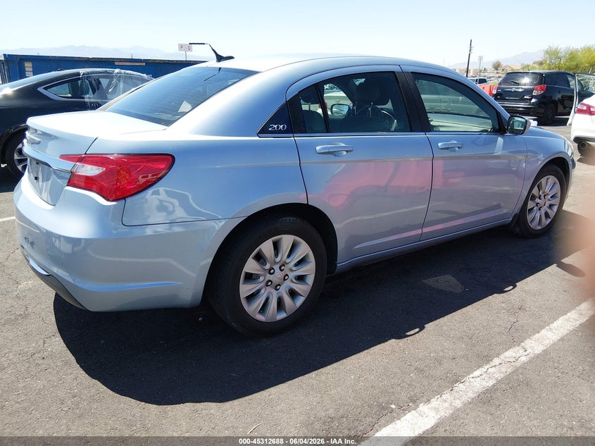 Vin: 1c3ccbab4dn620802, lot: 45810614, chrysler 200 lx 20134
