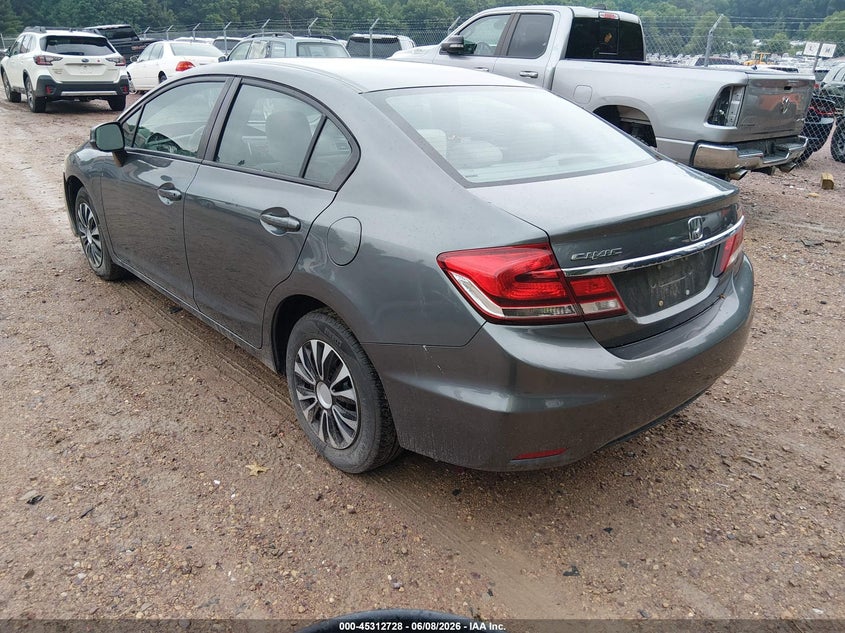 Vin: 19xfb2f53de090034, lot: 45810654, honda civic lx 20133