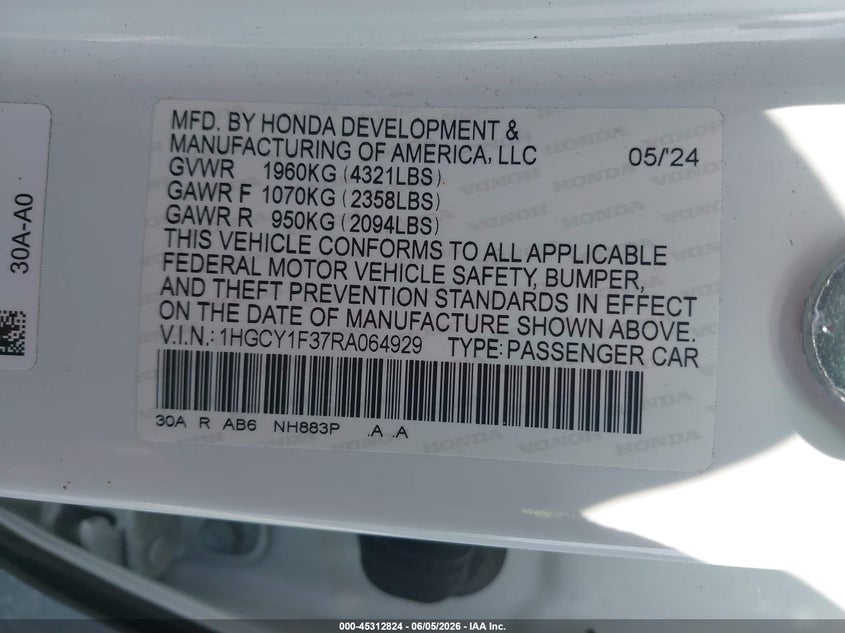 2024 HONDA ACCORD EX — Photo 9