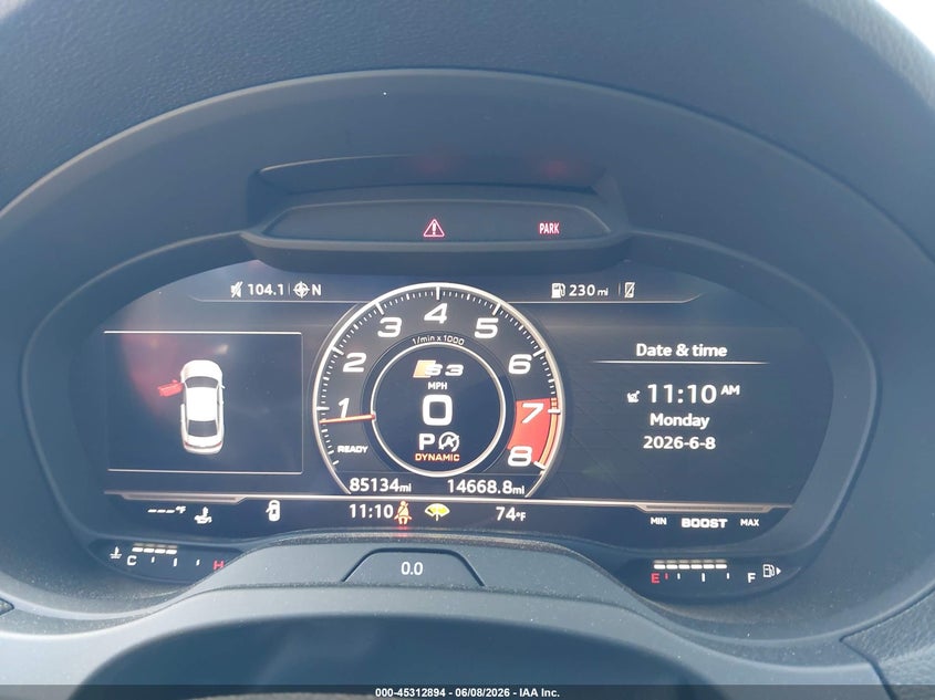 2017 Audi S3 Premium Plus VIN: WAUB1GFF8H1025421 Lot: 45312894