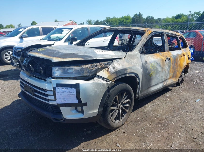 Vin: 5tdkzrfh0ks358621, lot: 45810876, toyota highlander xle 20192