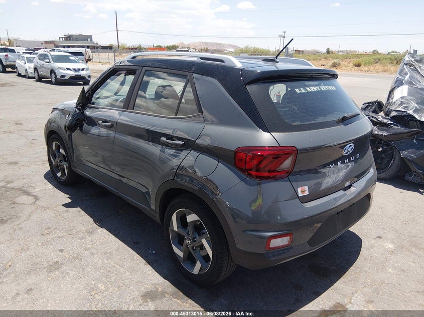 Vin: kmhrc8a37tu424483, lot: 45810941, hyundai venue sel w/two-tone roof 20263