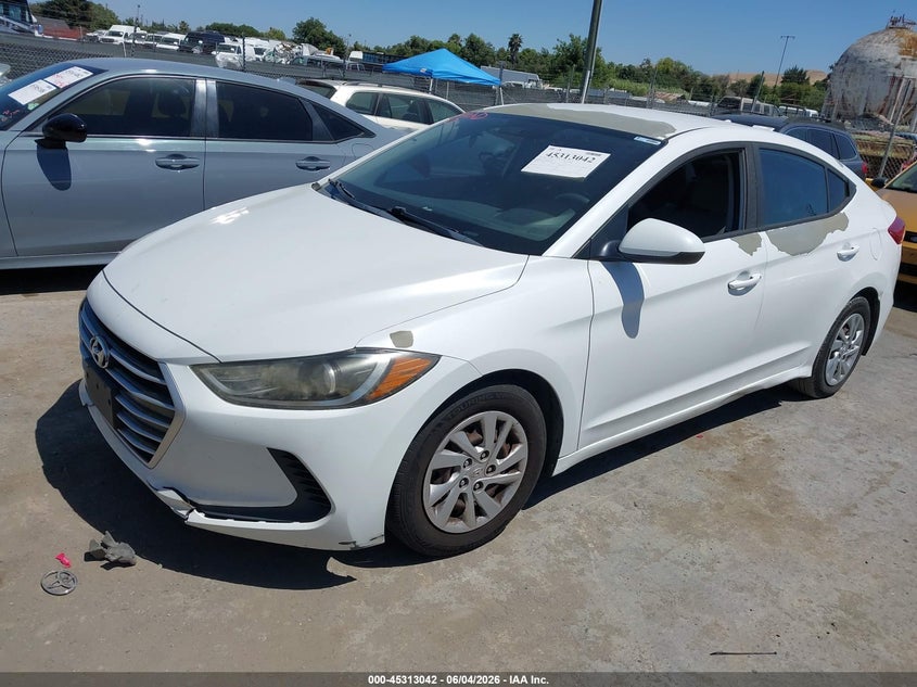 Vin: 5npd74lf2hh099391, lot: 45810968, hyundai elantra se 20172