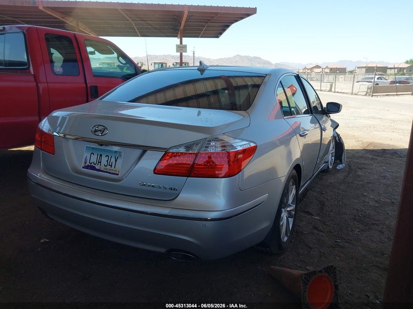 Vin: kmhgc4df3bu129398, lot: 45810970, hyundai genesis 4.6 20114