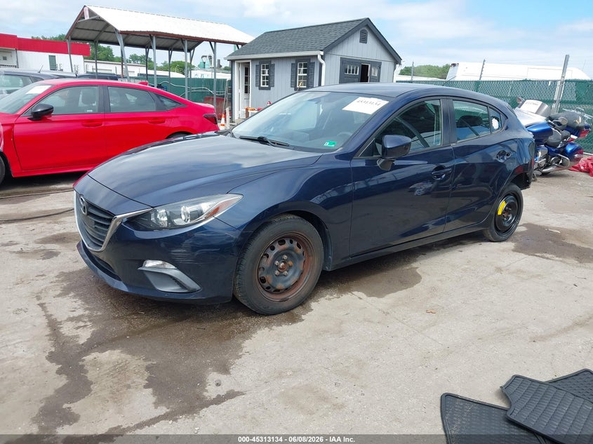 Vin: 3mzbm1k73fm174564, lot: 45811060, mazda mazda3 i sport 20152