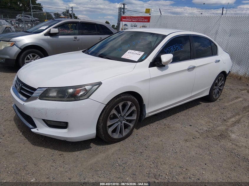 Vin: 1hgcr2f50ea093395, lot: 45811236, honda accord sport 20142