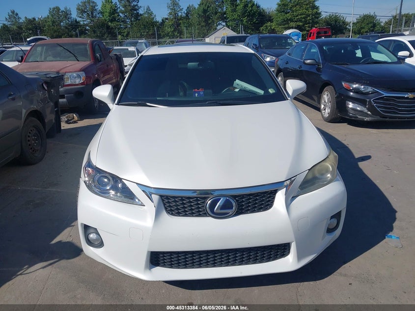 2012 Lexus Ct 200h 1.8 Premium White Lot 111045313384 Vin JTHKD5BH0C2092022