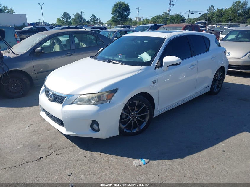 2012 Lexus Ct 200h 1.8 Premium White Lot 111045313384 Vin JTHKD5BH0C2092022