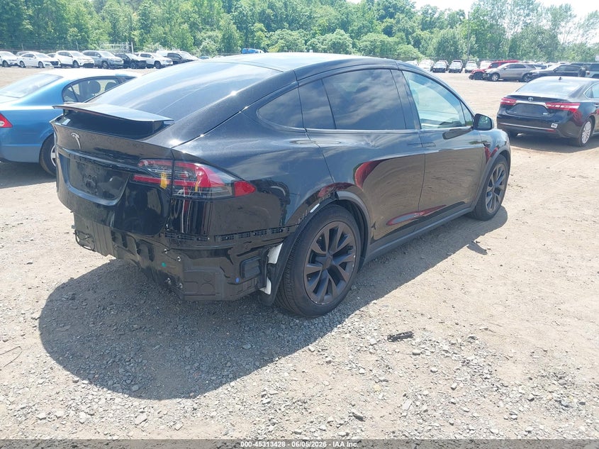 Vin: 7saxcbe57nf328517, lot: 45811354, tesla model x dual motor all-wheel drive 20224