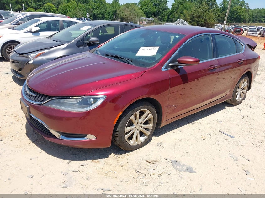 Vin: 1c3cccag6gn190809, lot: 45811360, chrysler 200 limited platinum 20162