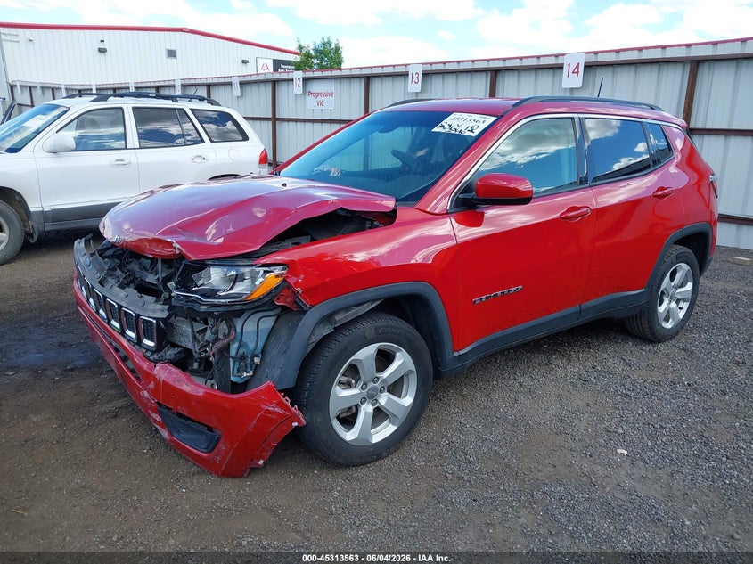 Vin: 3c4njdbb9kt592772, lot: 45811489, jeep compass latitude 4x4 20192