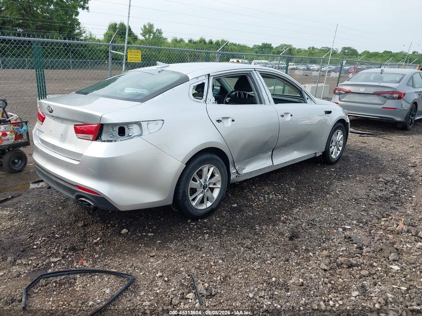 Vin: 5xxgt4l33jg195742, lot: 45811530, kia optima lx 20184