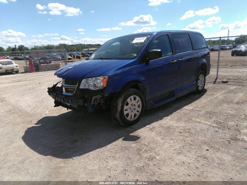 Vin: 2c4rdgbg2kr624146, lot: 45811657, dodge grand caravan se 20192