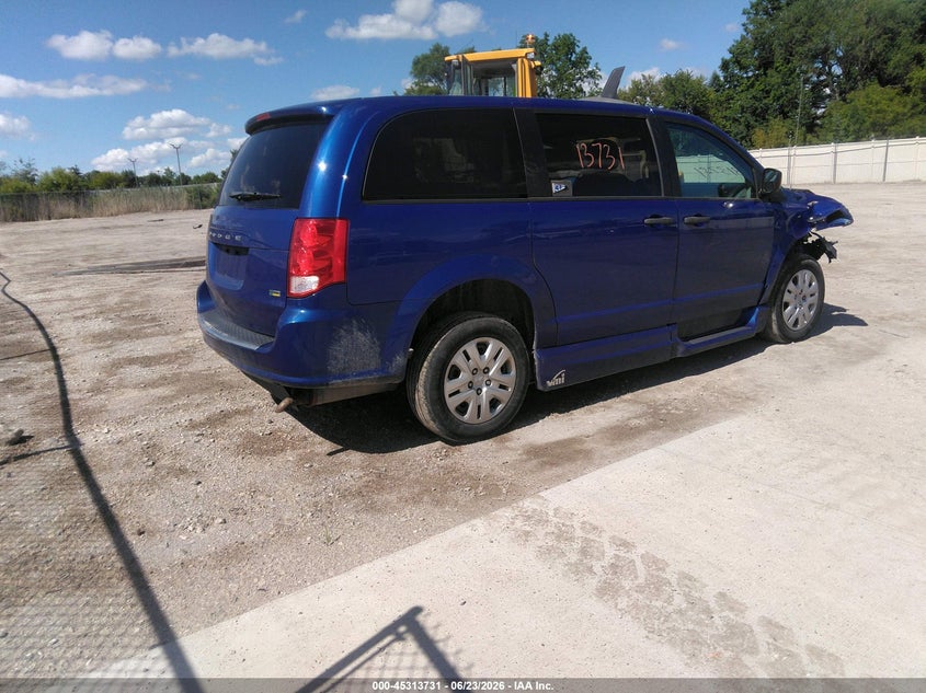 Vin: 2c4rdgbg2kr624146, lot: 45811657, dodge grand caravan se 20194