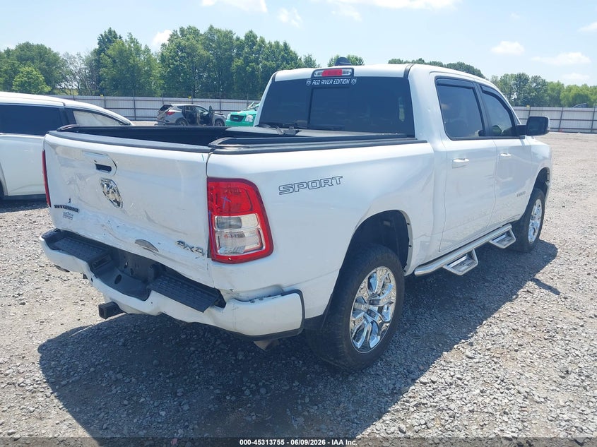 Vin: 1c6rrffg6pn512872, lot: 45811681, ram 1500 big horn  4x4 5'7 box 20234