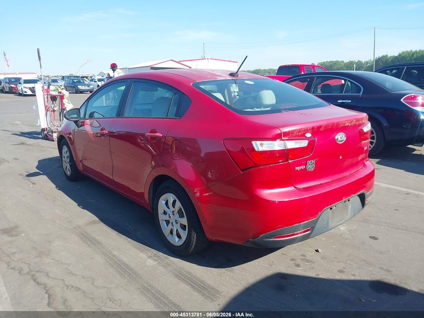 Vin: knadm4a3xd6215455, lot: 45811707, kia rio lx 20133