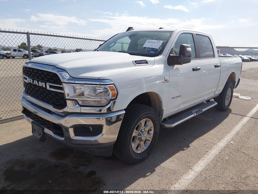 Vin: 3c6ur5dl1rg291455, lot: 45812039, ram 2500 big horn  4x4 6'4 box 20242