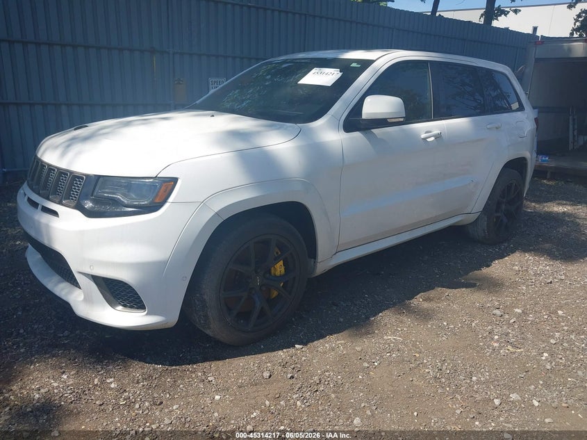 Vin: 1c4rjfn99jc293881, lot: 45812143, jeep grand cherokee trackhawk 20182