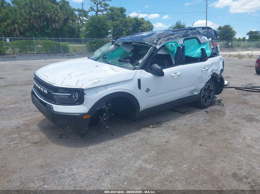Vin: 3fmcr9cn3srf06371, lot: 45812168, ford bronco sport outer banks 20252