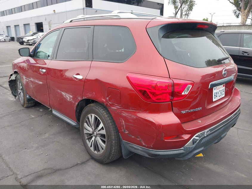 Vin: 5n1dr2mn5hc913190, lot: 45812206, nissan pathfinder s 20173