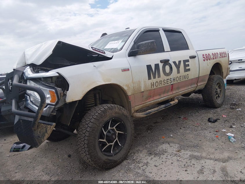 Vin: 3c6ur5cj8kg709192, lot: 45812295, ram 2500 tradesman  4x4 6'4 box 20192
