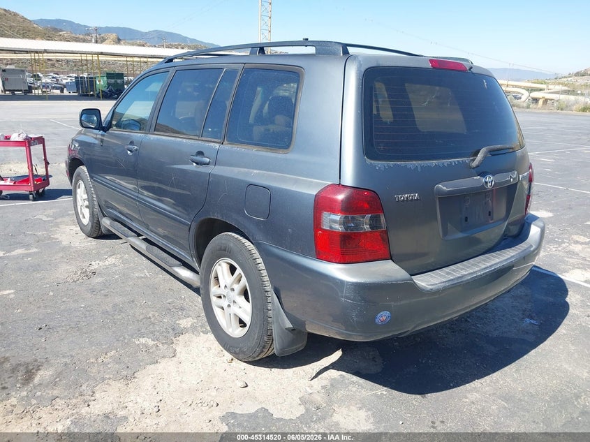 2005 TOYOTA HIGHLANDER SPORT UTILITY VEHICLE 2.4L I-4 DOHC, VVT, 160HP
