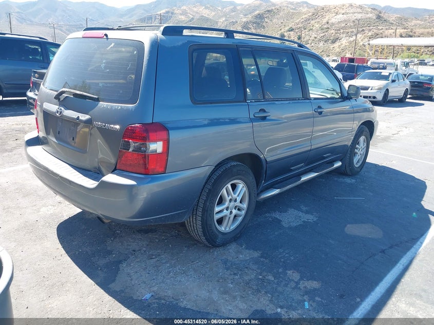 2005 TOYOTA HIGHLANDER SPORT UTILITY VEHICLE 2.4L I-4 DOHC, VVT, 160HP