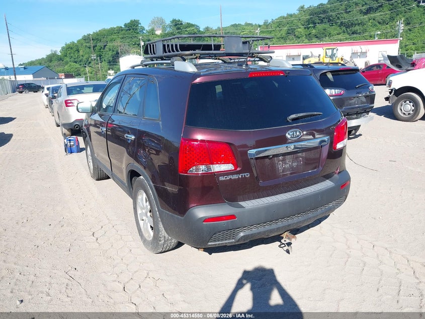 Vin: 5xyktca6xcg285390, lot: 45812476, kia sorento lx 20123