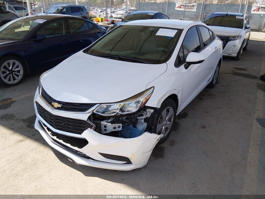 Vin: 1g1bc5sm6j7202257, lot: 45812502, chevrolet cruze ls auto 20182
