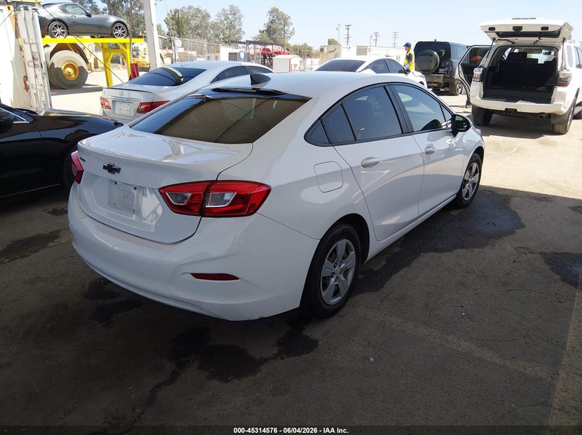 Vin: 1g1bc5sm6j7202257, lot: 45812502, chevrolet cruze ls auto 20184