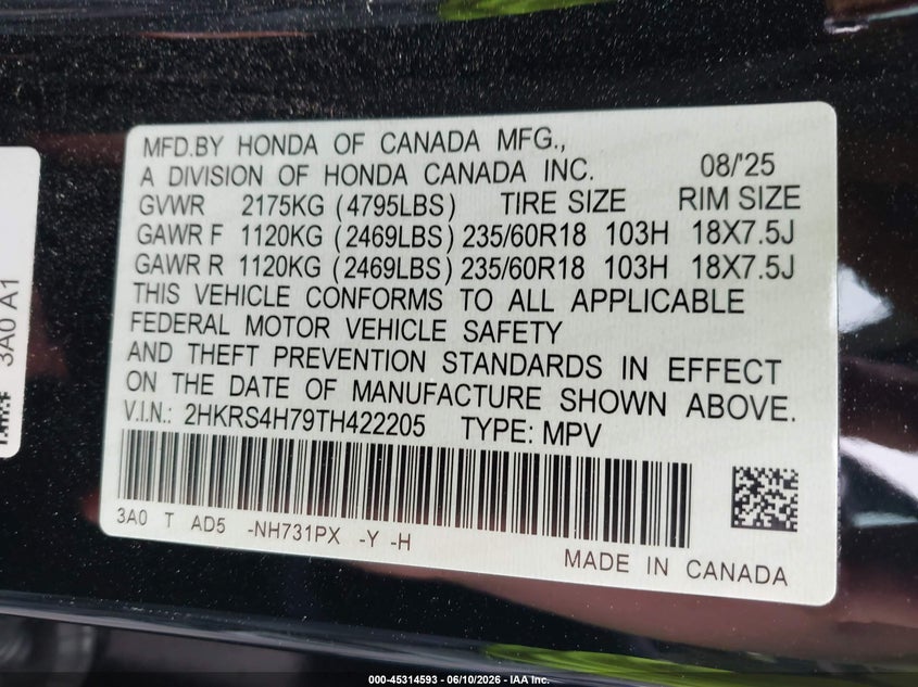 2026 HONDA CR-V EX-L AWD — Photo 9
