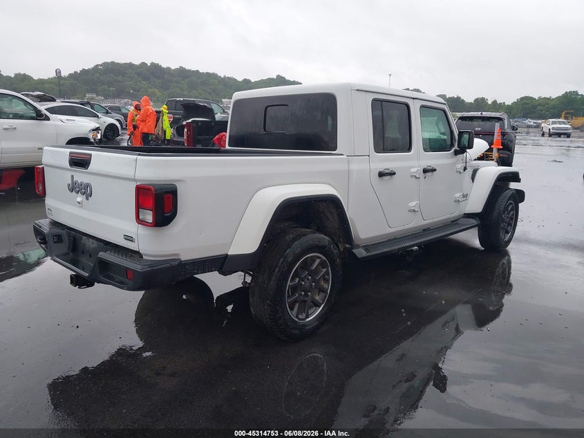 Vin: 1c6hjtfg0nl136258, lot: 45812677, jeep gladiator overland 4x4 20224