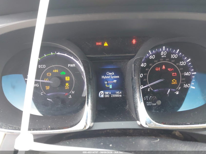 2013 TOYOTA AVALON HYBRID auction photo 7