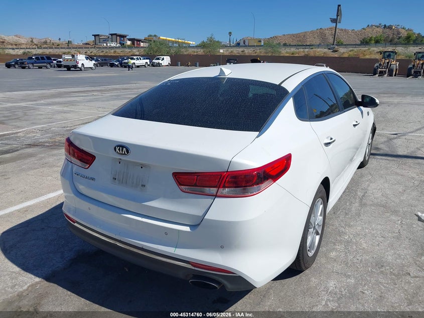 Vin: 5xxgt4l3xjg234584, lot: 45812685, kia optima lx 20184