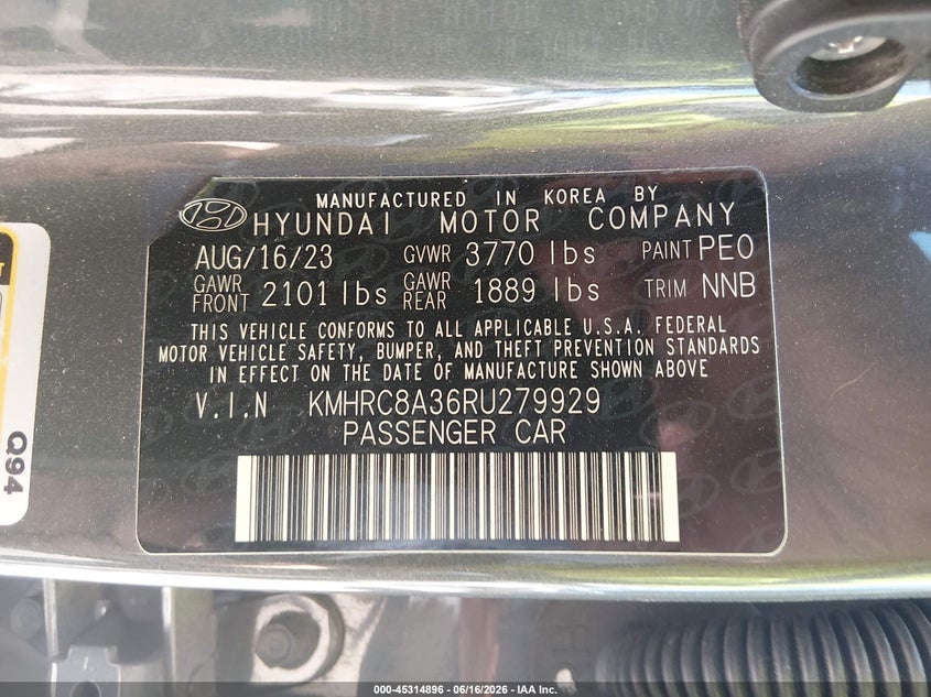 2024 Hyundai Venue Limited VIN: KMHRC8A36RU279929 Lot: 45314896