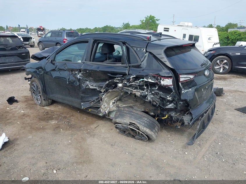 Vin: km8k3ca37nu771075, lot: 45812853, hyundai kona n line 20223
