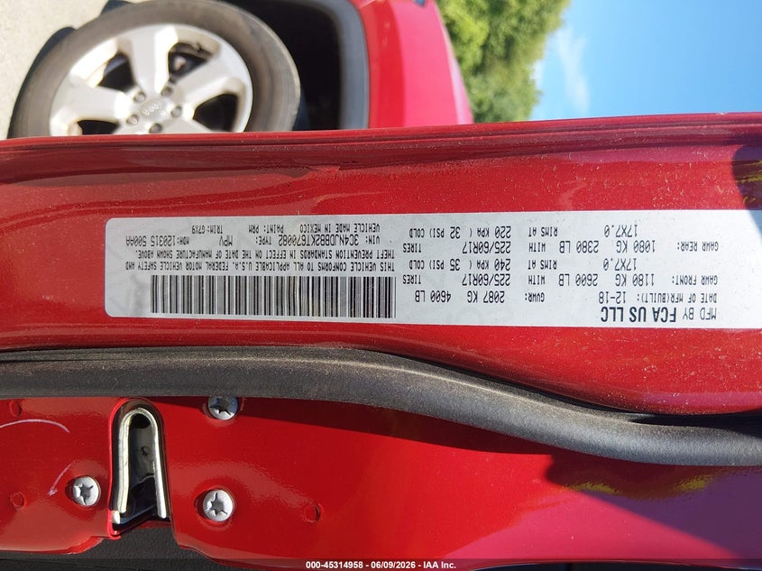 2019 JEEP COMPASS SPORT UTILITY VEHICLE 2.4L I-4 VVT, 180HP